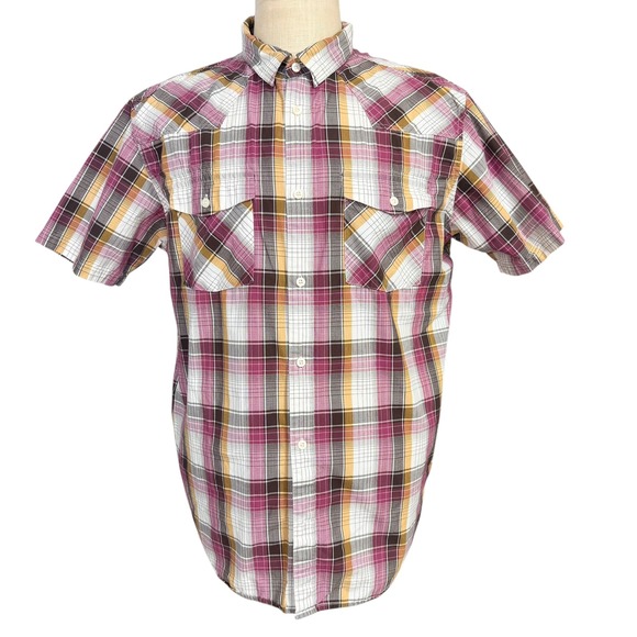 Patagonia Other - Patagonia Organic Cotton Plaid Short Sleeve Western‎ Cowboy Boho Shirt Mens XL